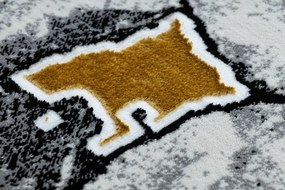 Dywany Łuszczów, Kusový koberec Gloss 528A 58 3D mramor ivory/black, 80x150, šedá, kancelária