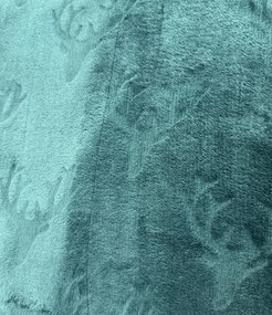 Vianočná deka NOBLE Deer 150x200 cm - tmavo zelená