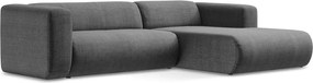 Sivá rohová pohovka (pravý roh/s leňoškou) Ekahi – Makamii