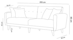 Sedacia súprava Aryanna (antracit). Vlastná spoľahlivá doprava až k Vám domov. 1101489