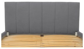 Sivá čalúnená dvojlôžková posteľ s roštom 160x200 cm Zee – Scandic