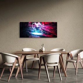 Obraz svetelného srdca (120x50 cm)