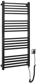 Sapho Sapho, METRO-E elektrické vykurovacie teleso, rovné, 500x1060 mm, 400 W, čierna matná, ME410B