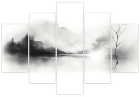 Obraz - Atramentová maľba krajiny (150x105 cm)