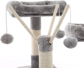 Škrabadlo pre mačky, XXL mačací strom, 164 cm, svetlošedé