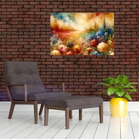 Obraz - Pestrofarebná lúka (90x60 cm)