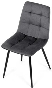BONTEC Jedálenský set so 4 stoličkami, 130x70x76cm, keramika, mramor, ASE-1038 GREY2 Farba: Šedá