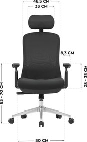 Masážna kancelárska stolička Leadpro 6.0 Black