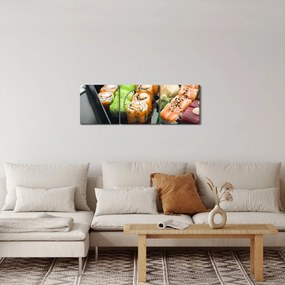 Obraz - Sushi (s hodinami) (90x30 cm)