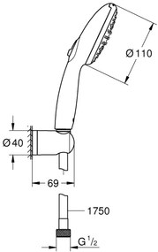 GROHE 27950001 - Sprchový set VITALIO START 110 lesklý chróm