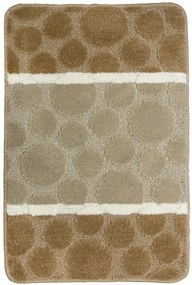 Kúpeľňový koberček SIENA béžový, bodky / pruhy