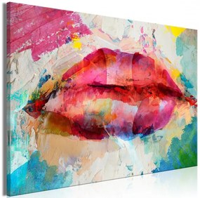 Artgeist Obraz - Artistic Lips (1 Part) Wide Veľkosť: 120x80, Verzia: Na talianskom plátne