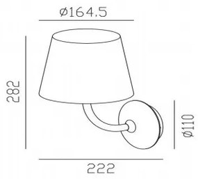 Gardino LX1791 - LED Vonkajšia nástenná lampa VIOLA LED/7W/230V IP65
