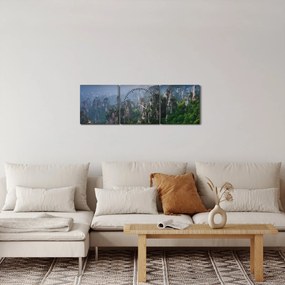 Obraz - Národný lesný park Zhangjiajie (s hodinami) (90x30 cm)