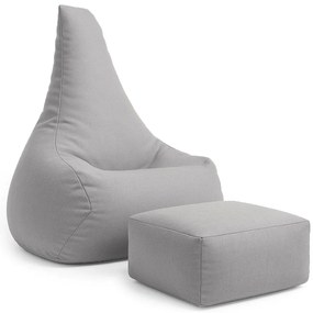 MeowBaby® Sedací vak s opierkou nôh Tearo, feather-fog-gray