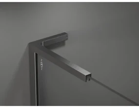 Mexen Kioto L, sprchová zástena Walk-In 120 x 200 cm, 8mm šedé sklo, grafitový profil, 800-120-103-66-40