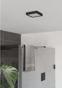 Eglo 901328 - LED kúpeľňové stropné svietidlo FUEVA LED/7W/230V 15x15 cm IP44 čierna