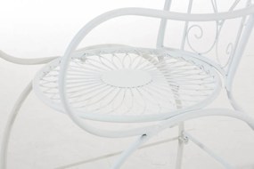 Kovová stolička Sheela s područkami - Biela