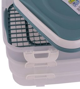 Úložný box na koláče a zákusky, PIKNIK 2-poschodový, s uchami, mix farieb