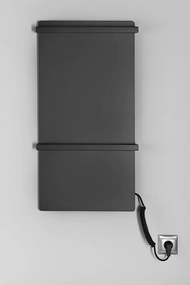 Sapho Sapho, ELMIS Elektrický sušiak uterákov 400x800mm, 120W, hliník, antracit, EB430