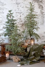 Srienistý vianočný borovicový stromček v jute a so šiškami Pine Tree - 70*150 cm