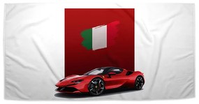 Sablio Uterák Ferrari Talianska vlajka na červenom bloku - 50x100 cm