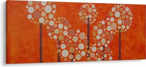 Obraz - Oranžový les (120x50 cm)