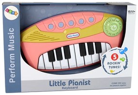 LEAN TOYS Detský klavír – ružový
