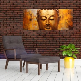 Obraz - Budha, olejomaľba (120x50 cm)