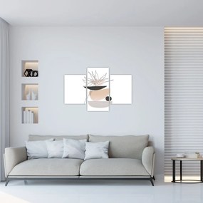 Obraz - Line art kvety N⁰1 (90x60 cm)