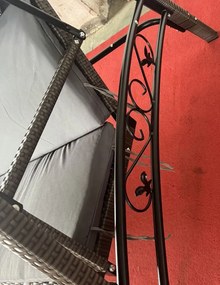 InternetovaZahradaplast Záhradná hojdačka RATTAN - hnedá