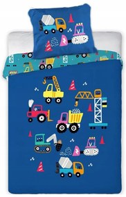 DETSKÉ BAVLNENÉ OBLIEČKY TOY CARS 100X135 CM, 1KS 40X60 CM VZOROVANÉ