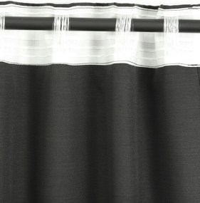Záves BASIC s navliekacou riasiacou páskou 140x300 cm grafitový zelený 1 ks.