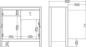 KOMODA TWO REE 82 cm II čierna