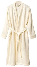 Krémový mušelínový župan veľkosť L/XL Kimono – Foutastic