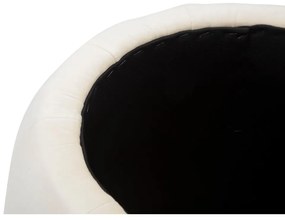 Krémový zamatový taburet Paris – Mauro Ferretti