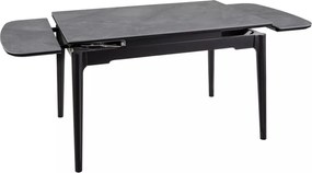 Jedálenský rozkladací stôl Sento 120/180 cm keramika sivý mramor/čierny