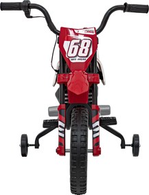 Ramiz Detská batériová motorka PANTONE 361C červená + audio panel + pomalý štart + EVA kolesá