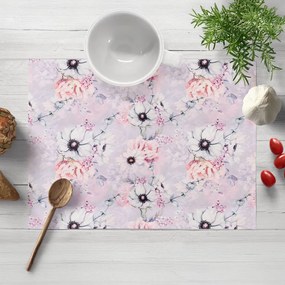 Biante Dekoračné prestieranie na stôl PML-068 Ružové kvety na sivofialovom 30x40 cm