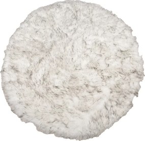 Biely melírovaný okrúhly koberec Ruggy - Ø 100*3 cm