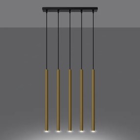 Sollux SL.1198 - Luster na lanku PASTELO 5xG9/8W/230V zlatá