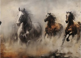 Obraz - Olejomaľba koní (70x50 cm)