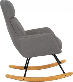 Hojdacie  kreslo Lindberg, holubia šedá látka