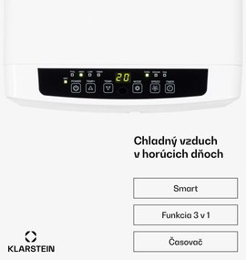 Klarstein Iceblock Ecosmart 7, mobilná klimatizácia 3 v 1, 7 000 BTU, ovládanie cez aplikáciu, biela