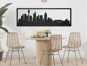 drevko Obraz Sydney panoráma Rozmer obrazu: 29,5 x 89 cm, Farba dekorácie: Čierna