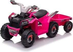 LEAN CARS Ružová batériová štvorkolka XMX630T s prívesom