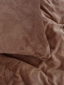 Obliečka na vankúš mikroplyš 40 × 40 cm –  Laura mocha mousse