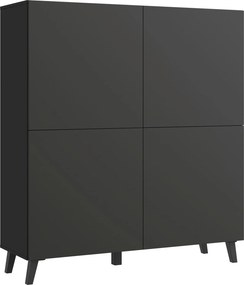 XXXLutz VYSOKÁ KOMODA, čierna, 120/128/39 cm P & B - Online Only drobný nábytok - 002778008202