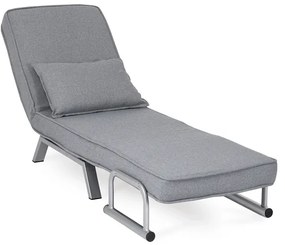 Kreslo pohovka rozkladacia PRATO sivá - vintino.sk