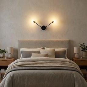 Toolight Toolight, nástenné svietidlo 2xE27 APP1119-2W, čierna-zlatá, OSW-01642